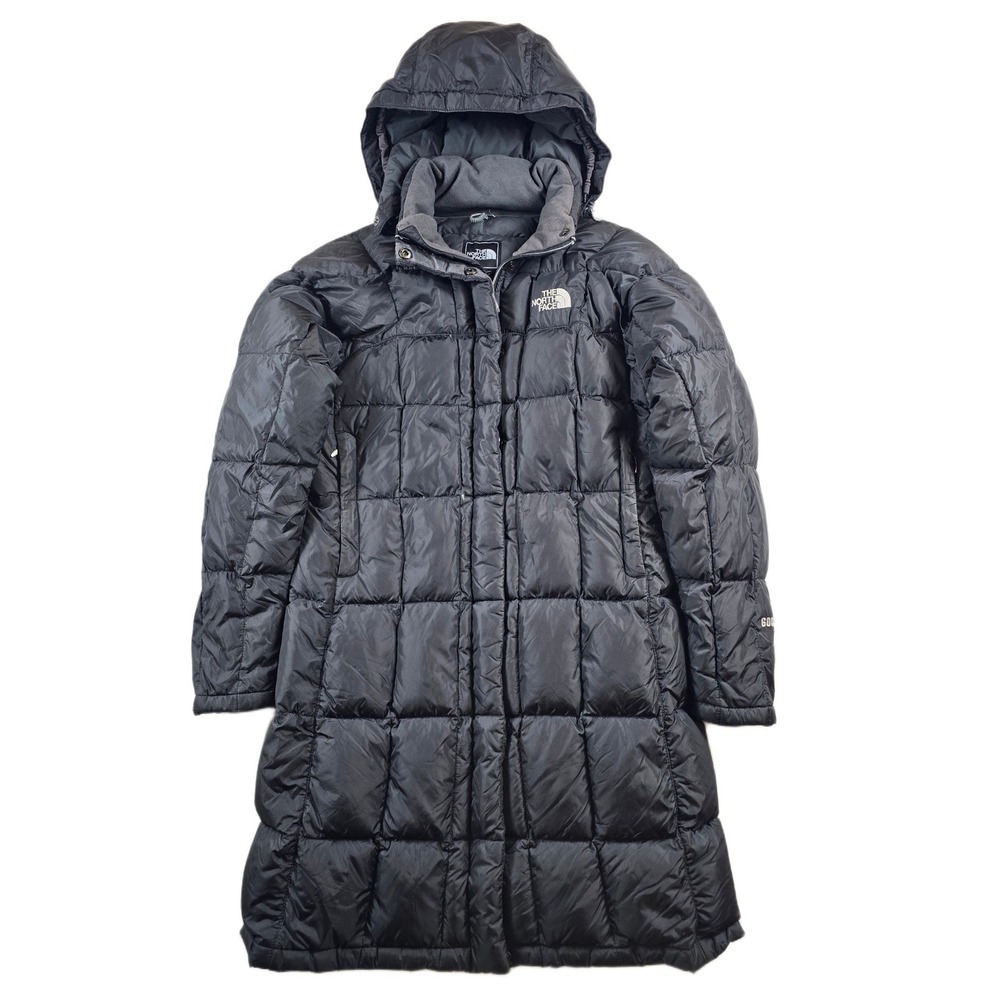 The North Face Metropolis Down Parka Womens Small Black Quilted Hood Jacket